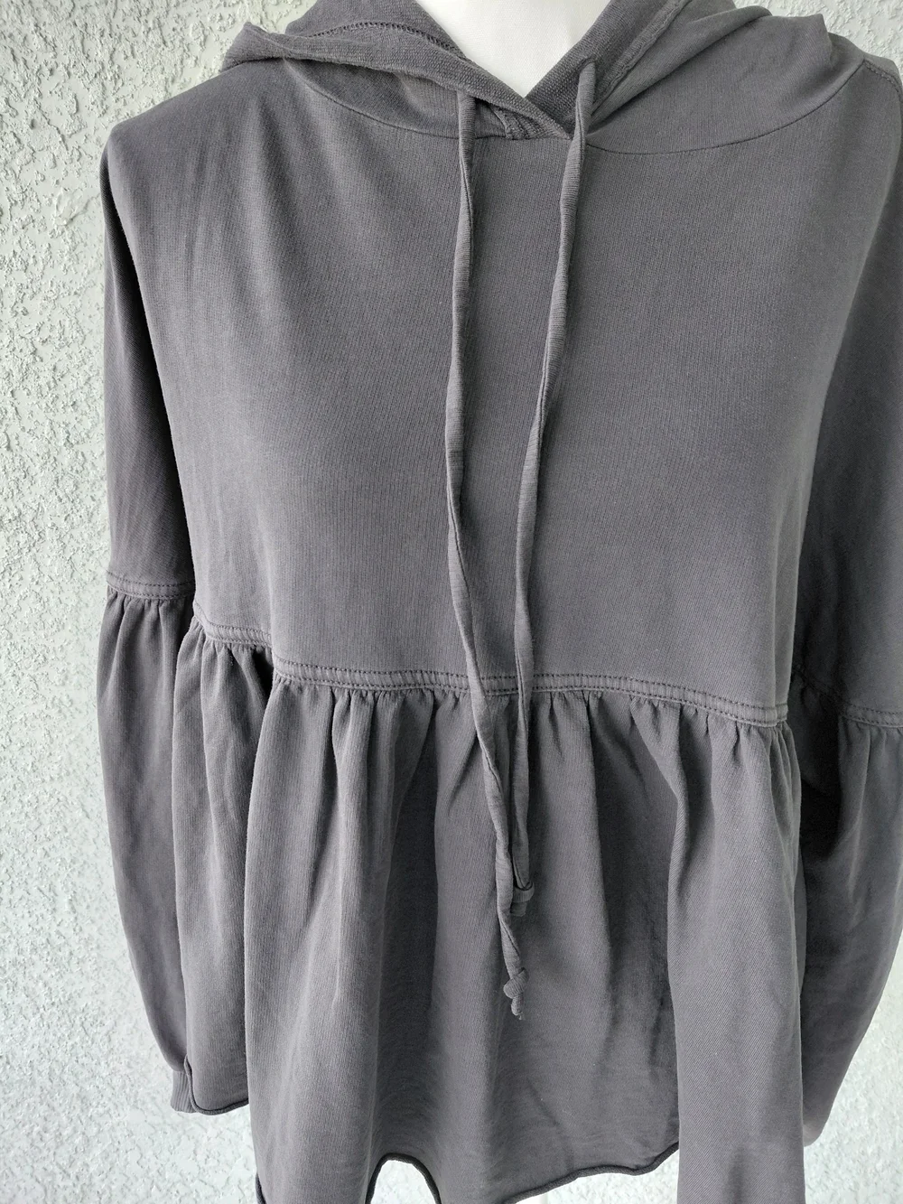 NWT Aerie Lounge Hoodie Peplum Hem Oversized Cozy Sweatshirt M - Picture 6 of 11